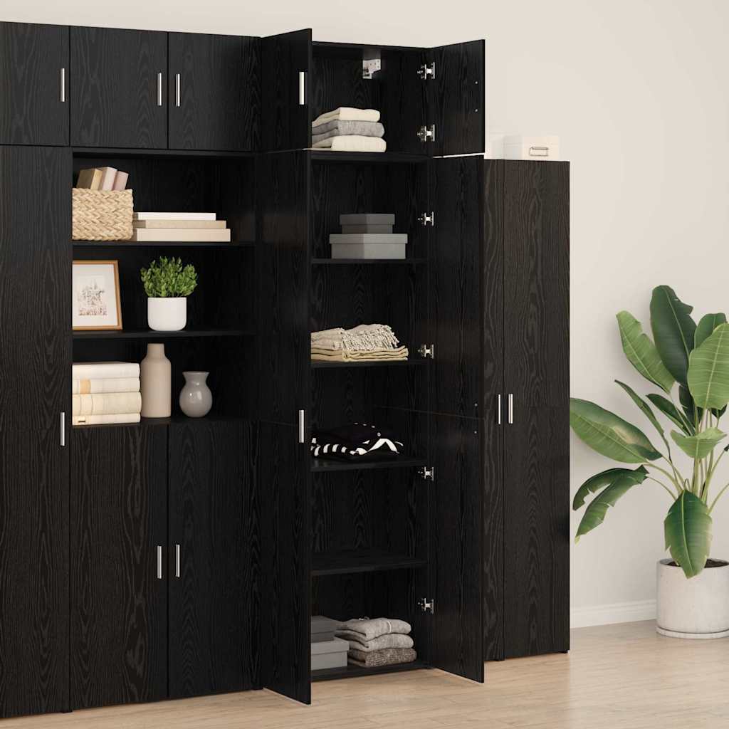 Storage cabinets 3 pcs Black oak