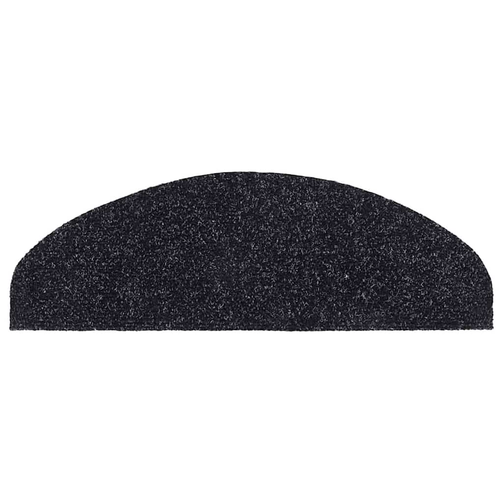 Stair mats, self-adhesive, 30 pcs., black, semi-circular, large, 65x21x4 cm