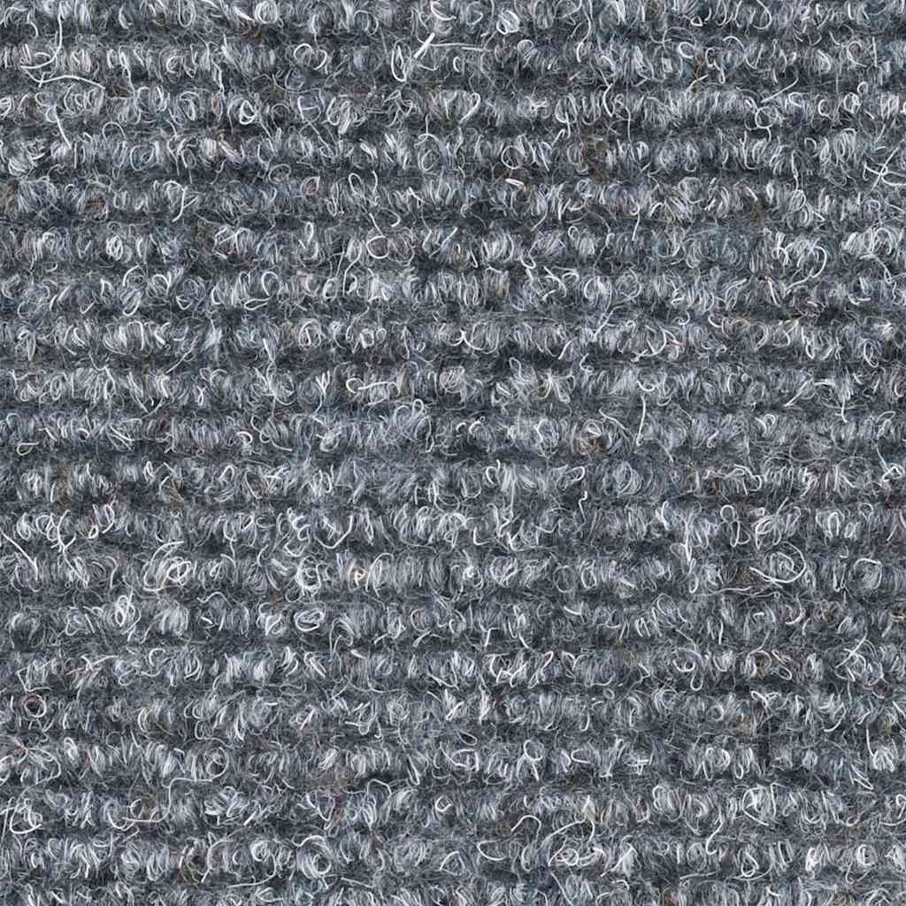 Kāpņu paklājiņi, pašlīmējoši, 20 gab., 56x17x3 cm, gaiši pelēki, pusapaļi