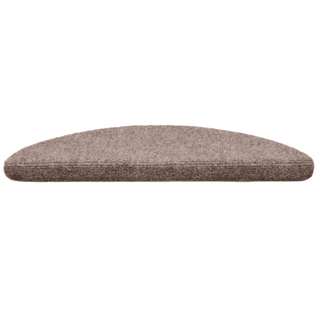 Laiptų kilimėliai, lipnūs, 30 vnt., 56x17x3 cm, šviesiai rudos spalvos, pusapvaliai