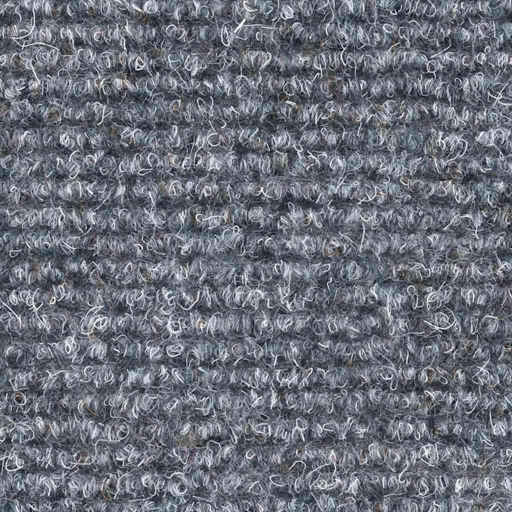 Kāpņu paklājiņi, pašlīmējoši, 30 gab., 56x17x3 cm, gaiši pelēki, pusapaļi