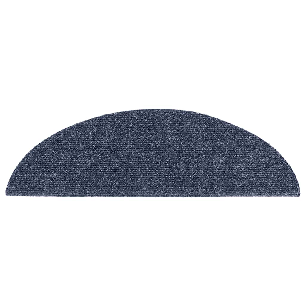 Stair mats, self-adhesive, 30 pcs, blue, semi-circular, 56x17x3 cm