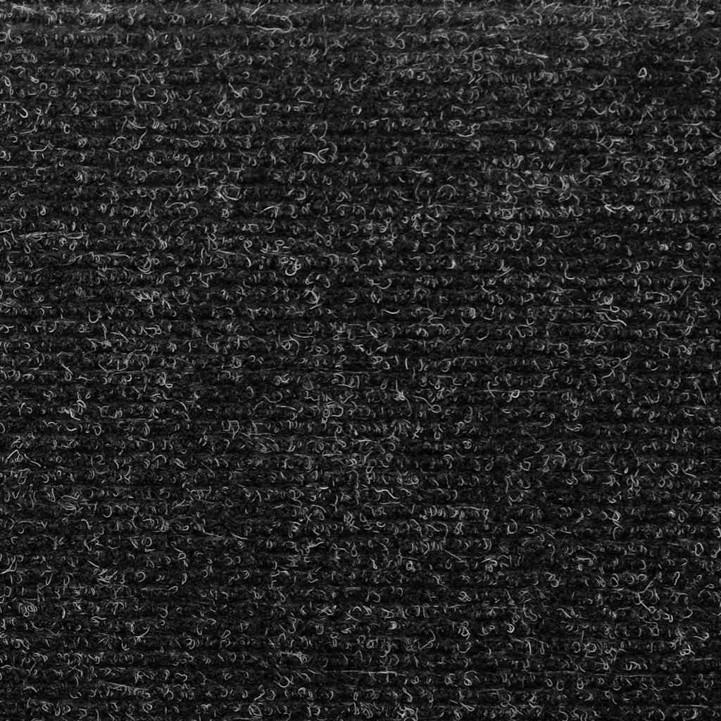 Kāpņu paklājiņi, pašlīmējoši, 30 gab., melni, 65x21x4 cm, taisnstūra malas
