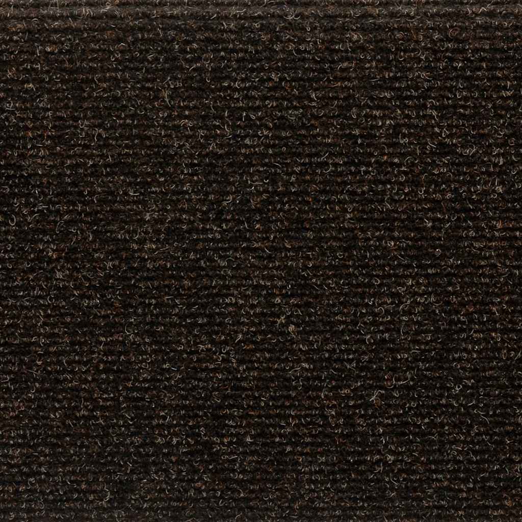 Laiptų kilimėliai, lipnūs, 30 vnt., 65x21x4 cm, tamsiai rudi, stačiakampiai kraštai