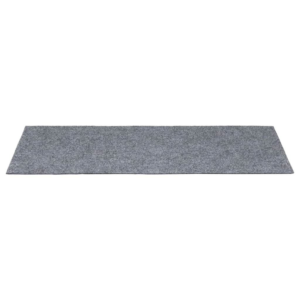 Laiptų kilimėliai, lipnūs, 30 vnt., 60x25 cm, šviesiai pilki, stačiakampiai
