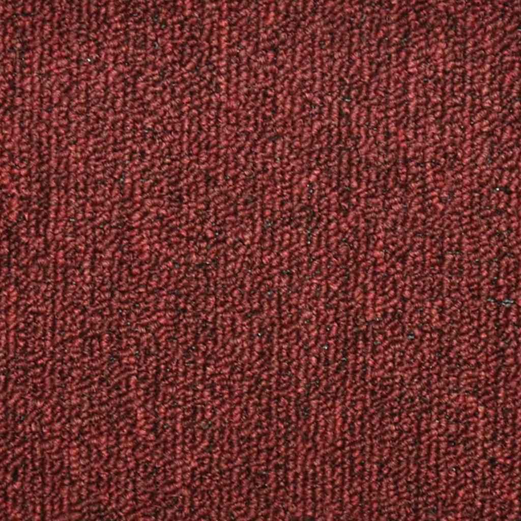 Laiptų kilimėliai, 30 vnt., 56x17x3 cm, bordo spalvos, pusapvaliai
