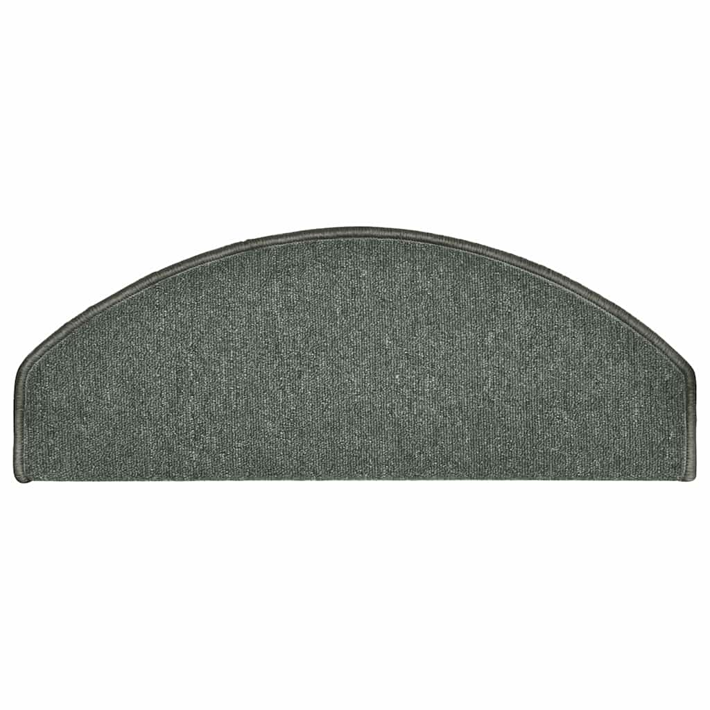 Laiptų kilimėliai, 30 vnt., 65x24x4 cm, tamsiai žali, pusapvaliai, dideli