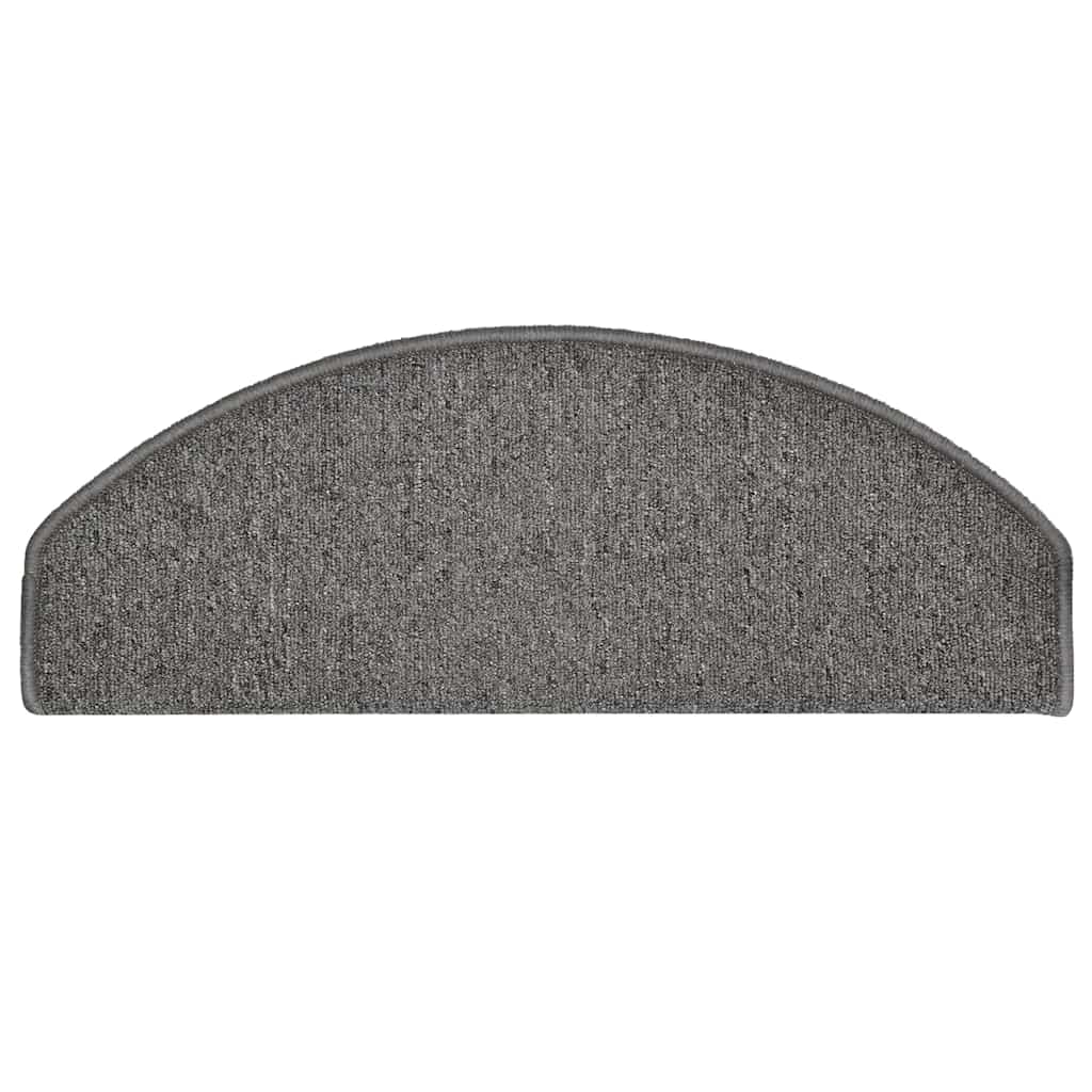 Laiptų kilimėliai, 30 vnt., 65x24x4 cm, tamsiai pilki, pusapvaliai, dideli