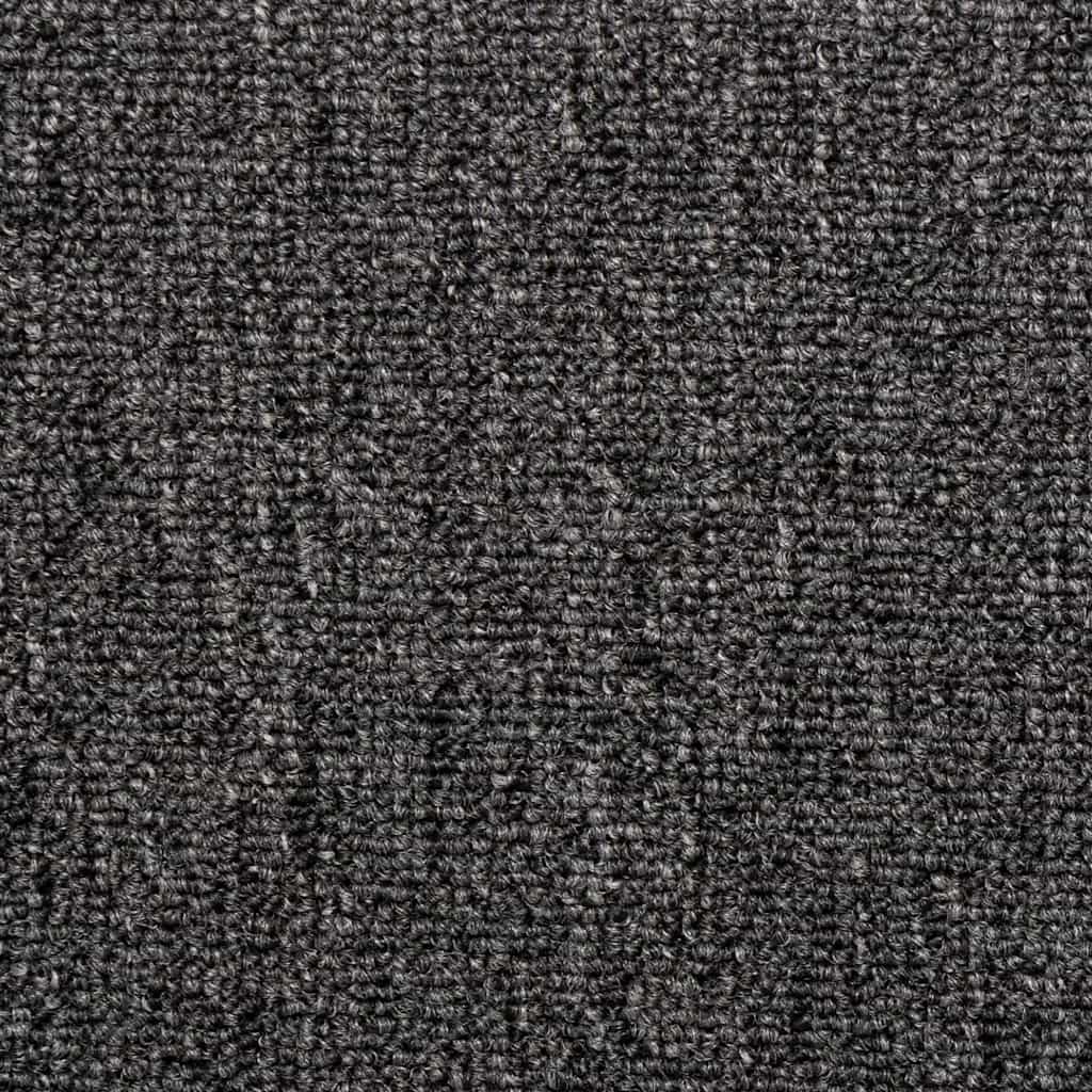 Laiptų kilimėliai, 30 vnt., 65x21x4 cm, antracito spalvos, stačiakampiai kraštai