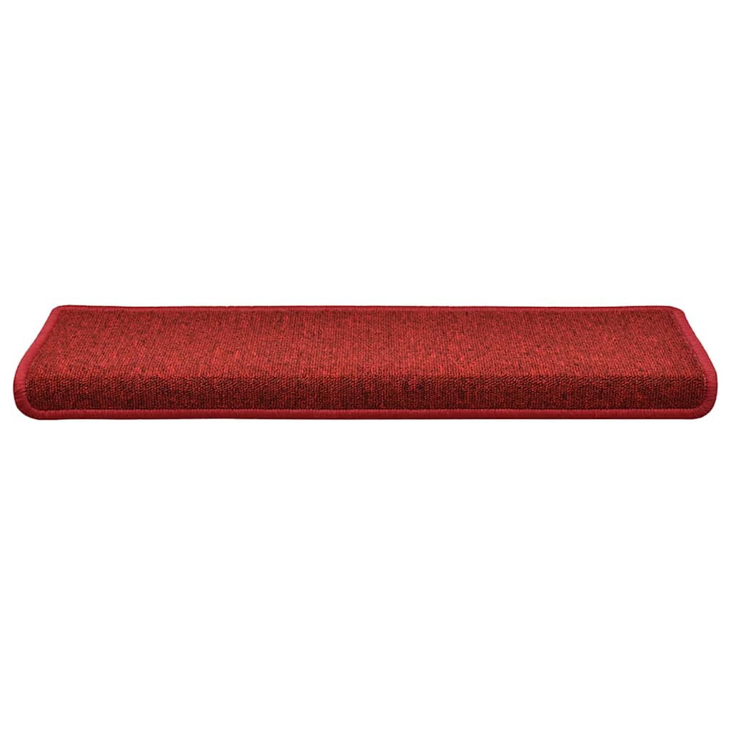 Stair mats, 30 pcs, 65x21x4 cm, red, rectangular edges