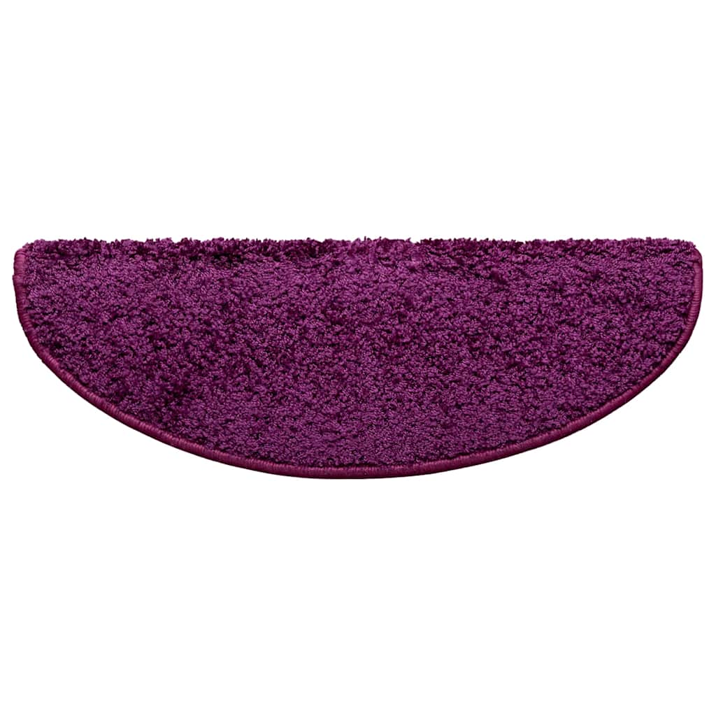Laiptų kilimėliai, 30 vnt., 65x21x4 cm, violetiniai, pusapvaliai, dideli