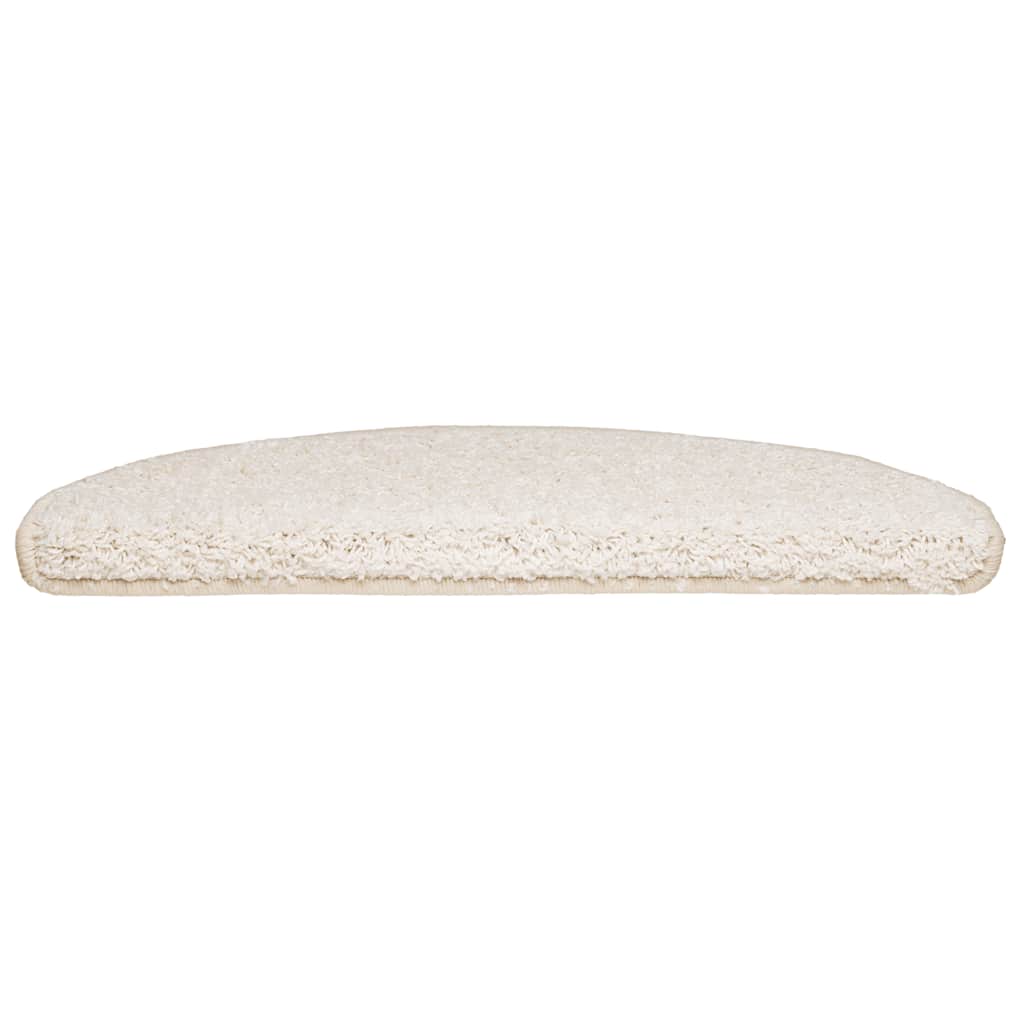 Laiptų kilimėliai, 30 vnt., 65x21x4 cm, balti, pusapvaliai, dideli