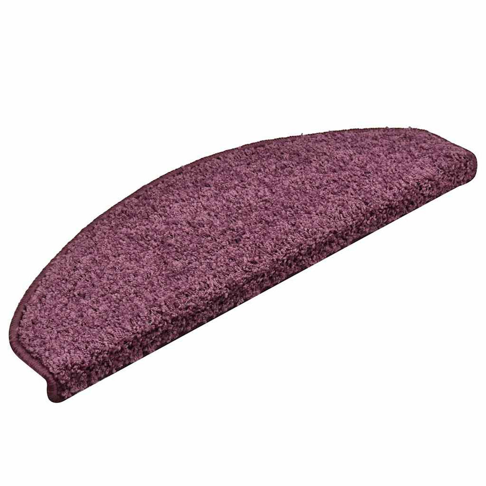 Laiptų kilimėliai, 30 vnt., 65x21x4 cm, tamsiai violetiniai, pusapvaliai, dideli