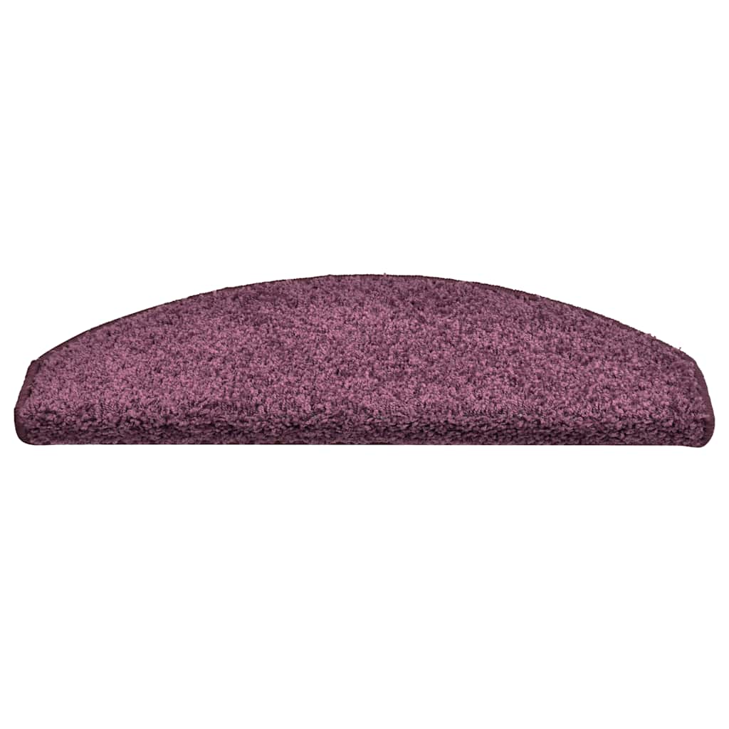 Laiptų kilimėliai, 30 vnt., 65x21x4 cm, tamsiai violetiniai, pusapvaliai, dideli