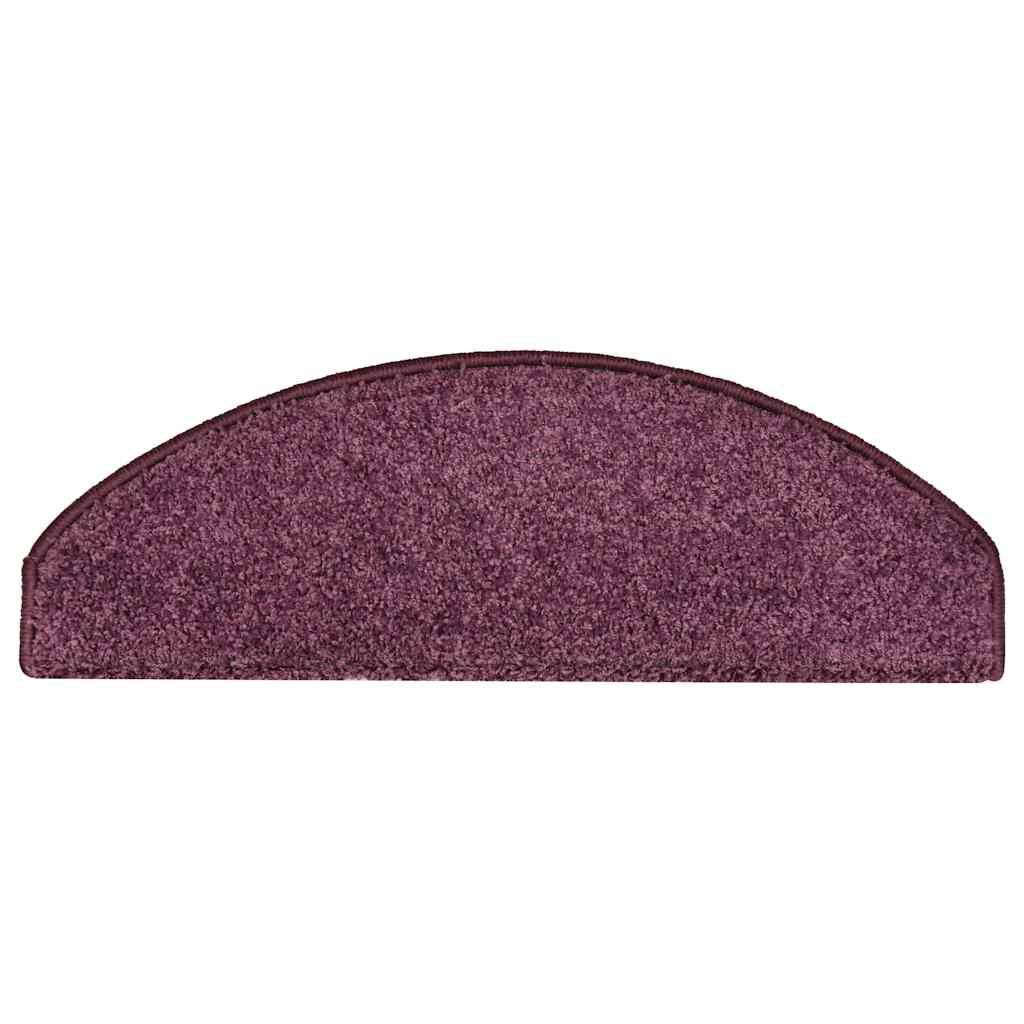 Laiptų kilimėliai, 30 vnt., 65x21x4 cm, tamsiai violetiniai, pusapvaliai, dideli
