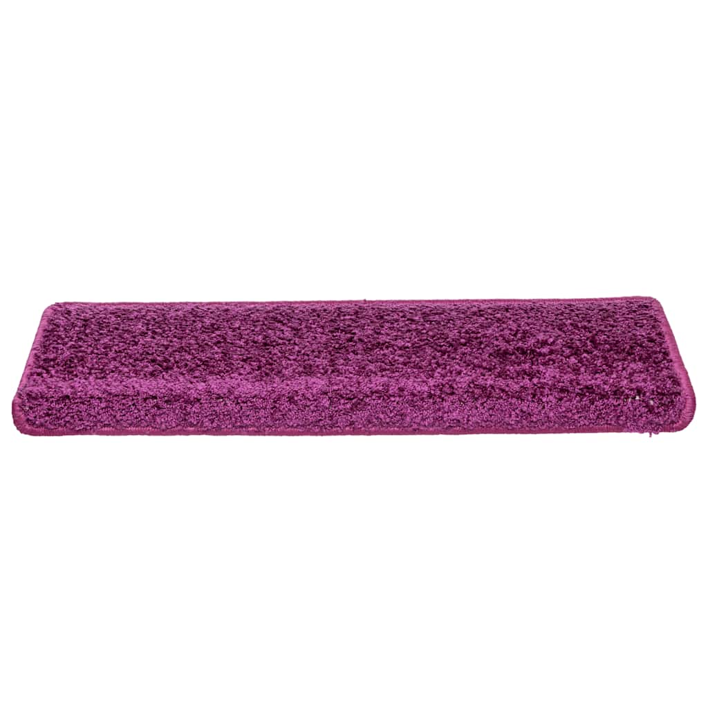 Laiptų kilimėliai, 30 vnt., 65x21x4 cm, violetiniai, stačiakampiai kraštai