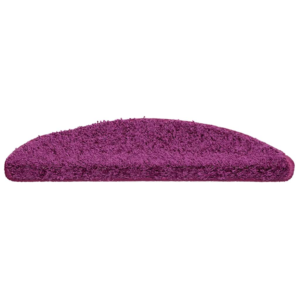 Laiptų kilimėliai, 20 vnt., 56x17x3 cm, violetiniai, pusapvaliai