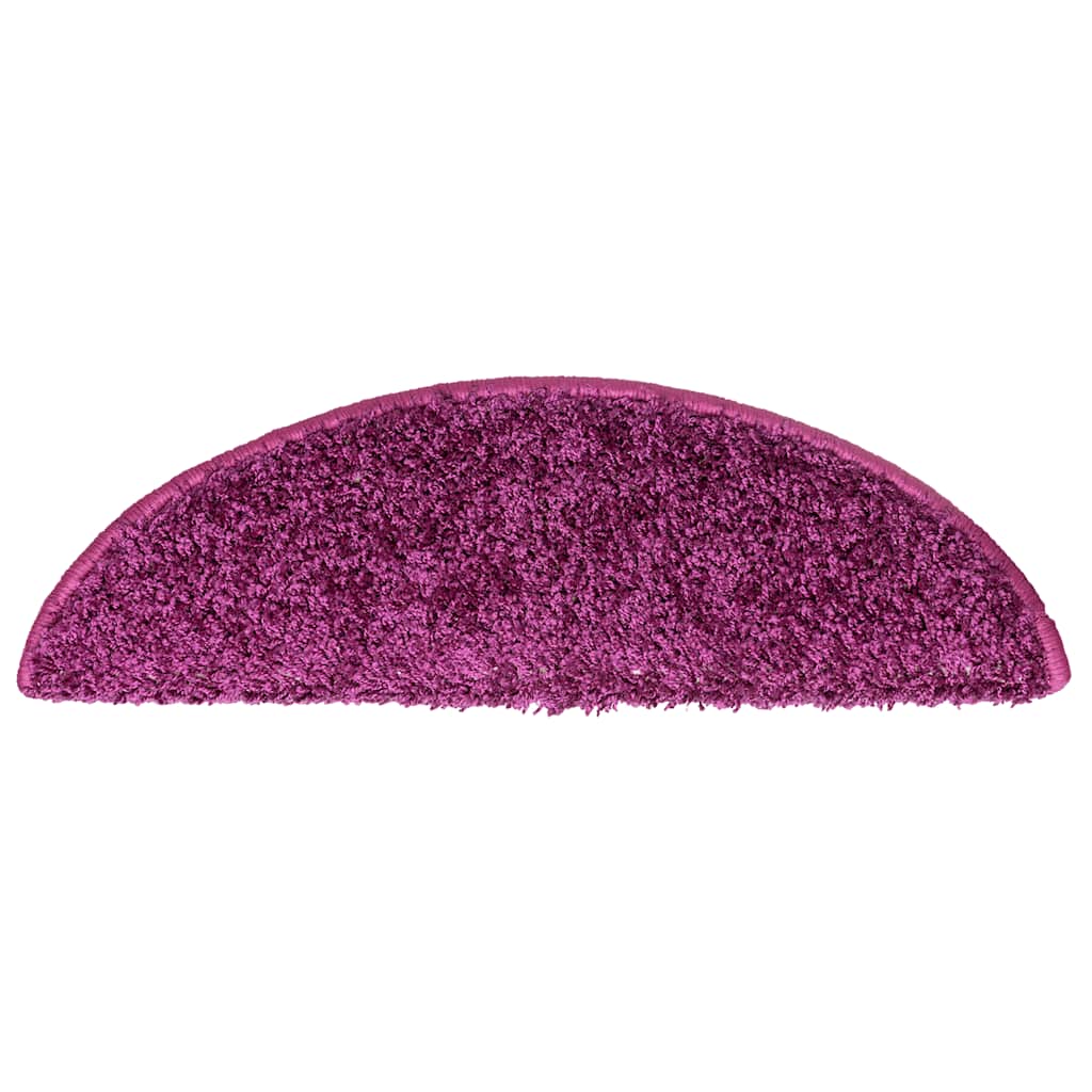 Laiptų kilimėliai, 20 vnt., 56x17x3 cm, violetiniai, pusapvaliai
