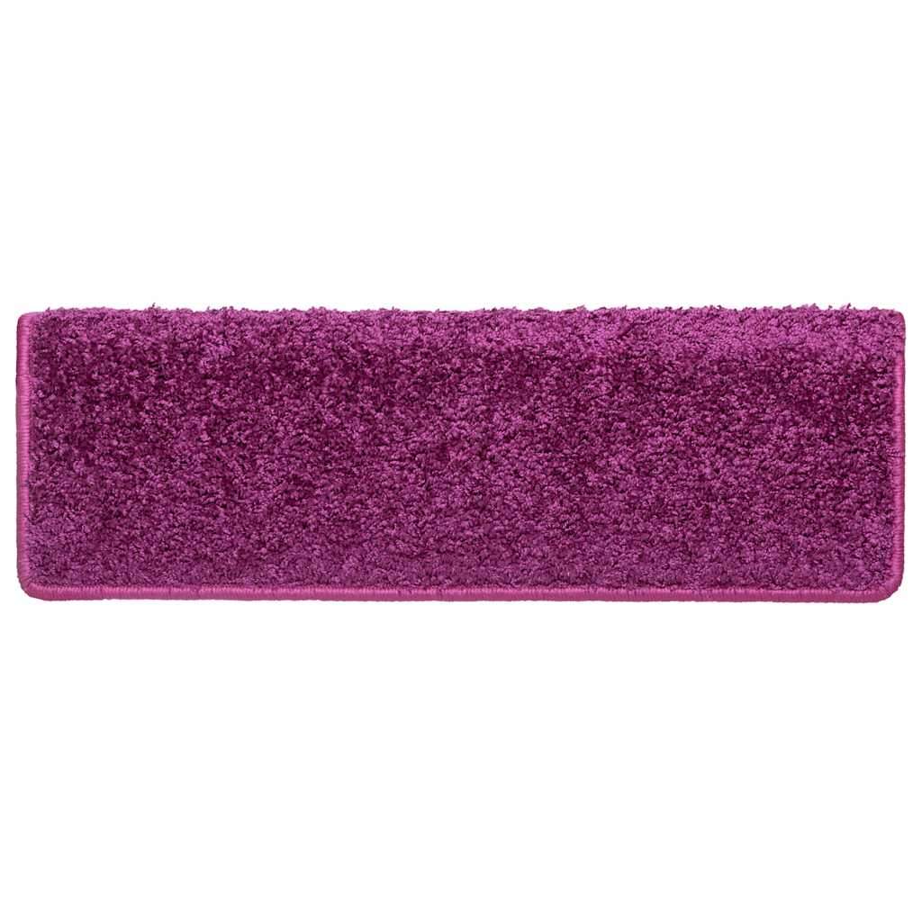 Stair mats, 20 pcs., 65x21x4 cm, purple, rectangular edges