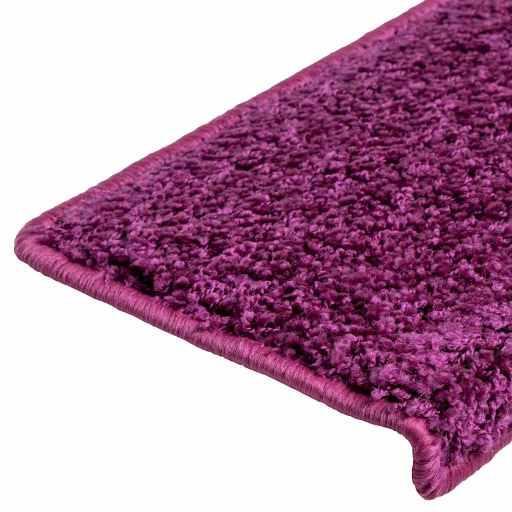 Stair mats, 20 pcs., 65x21x4 cm, purple, rectangular edges