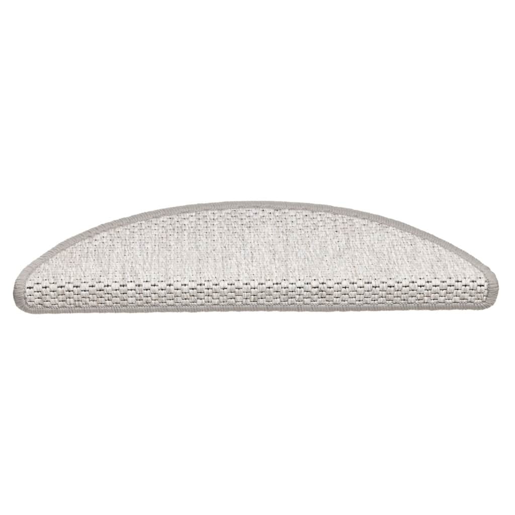 Laiptų kilimėliai Lipni Sisal-Look 30 vnt 56x17x3 cm Platina