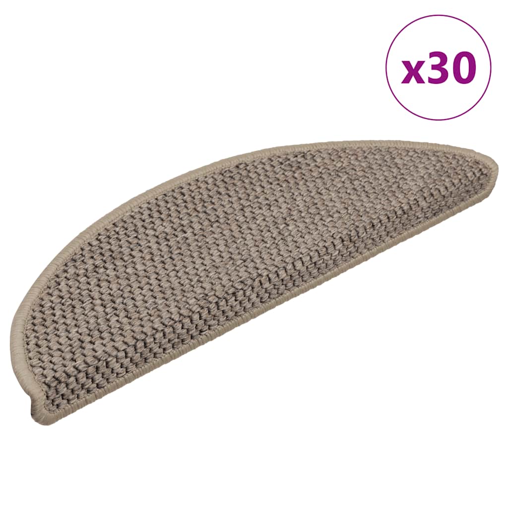 Stair carpet treads, 30 pcs., dark beige, 56x17x3cm