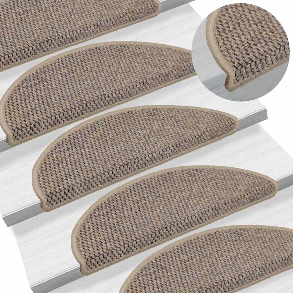 Stair carpet treads, 30 pcs., dark beige, 56x17x3cm