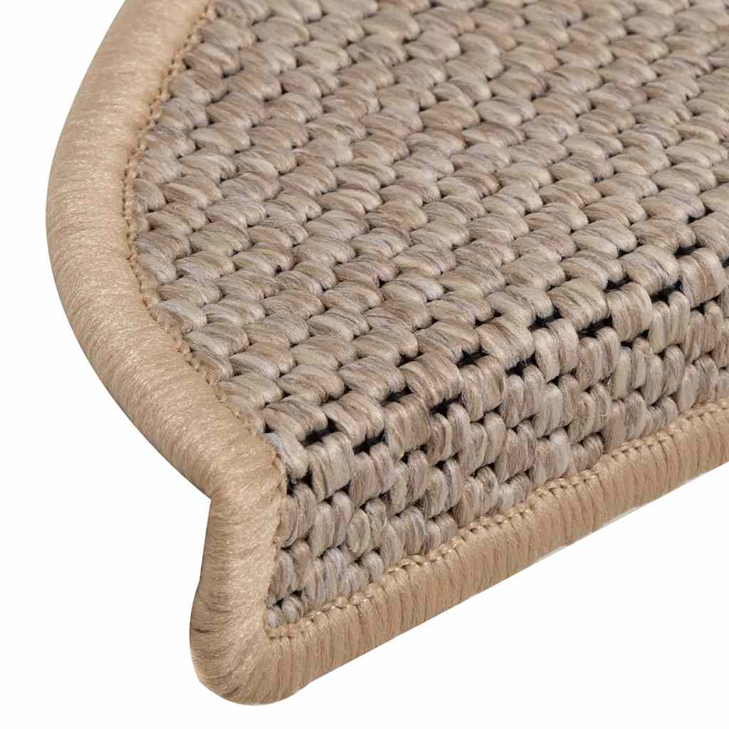 Self-adhesive stair mats, 30 pcs., sand, 56x17x3cm