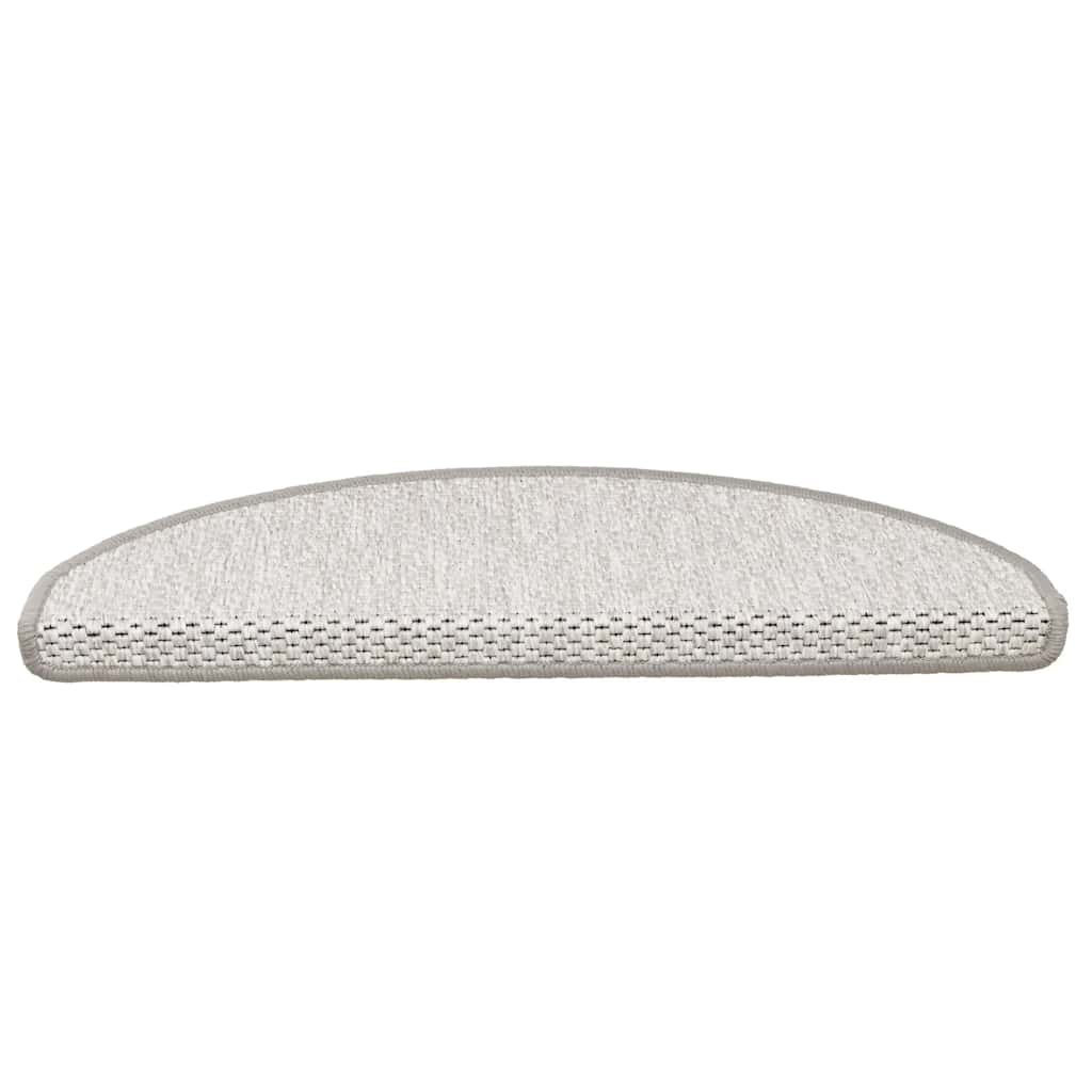 Laiptų kilimėliai Lipni Sisal-Look 30 vnt 65x21x4 cm Platina