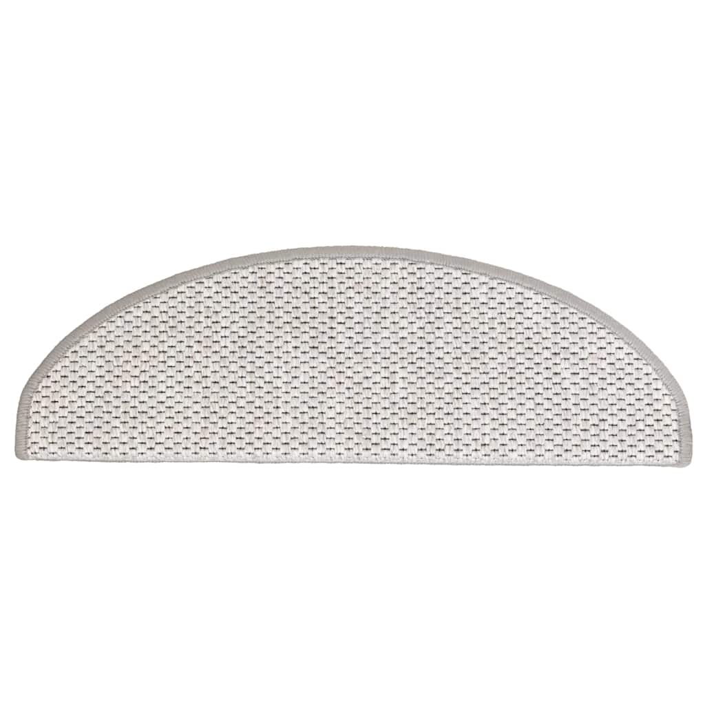 Laiptų kilimėliai Lipni Sisal-Look 30 vnt 65x21x4 cm Platina
