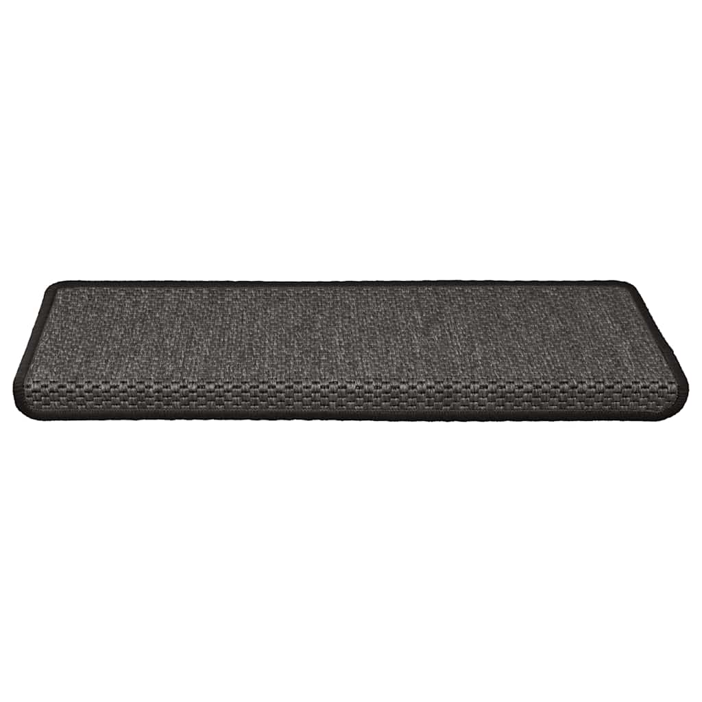 Adhesive stair mats, 30 pcs, anthracite, 65x21x4cm