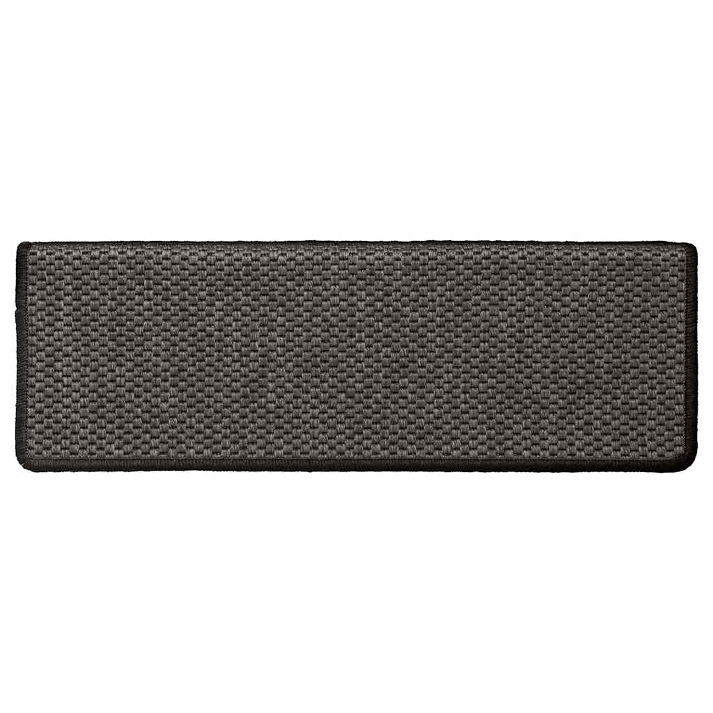 Adhesive stair mats, 30 pcs, anthracite, 65x21x4cm