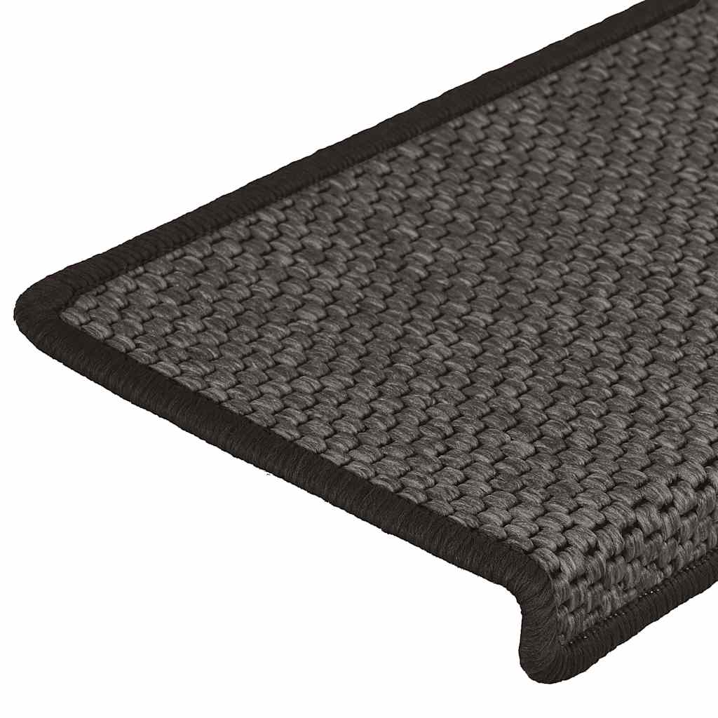 Adhesive stair mats, 30 pcs, anthracite, 65x21x4cm