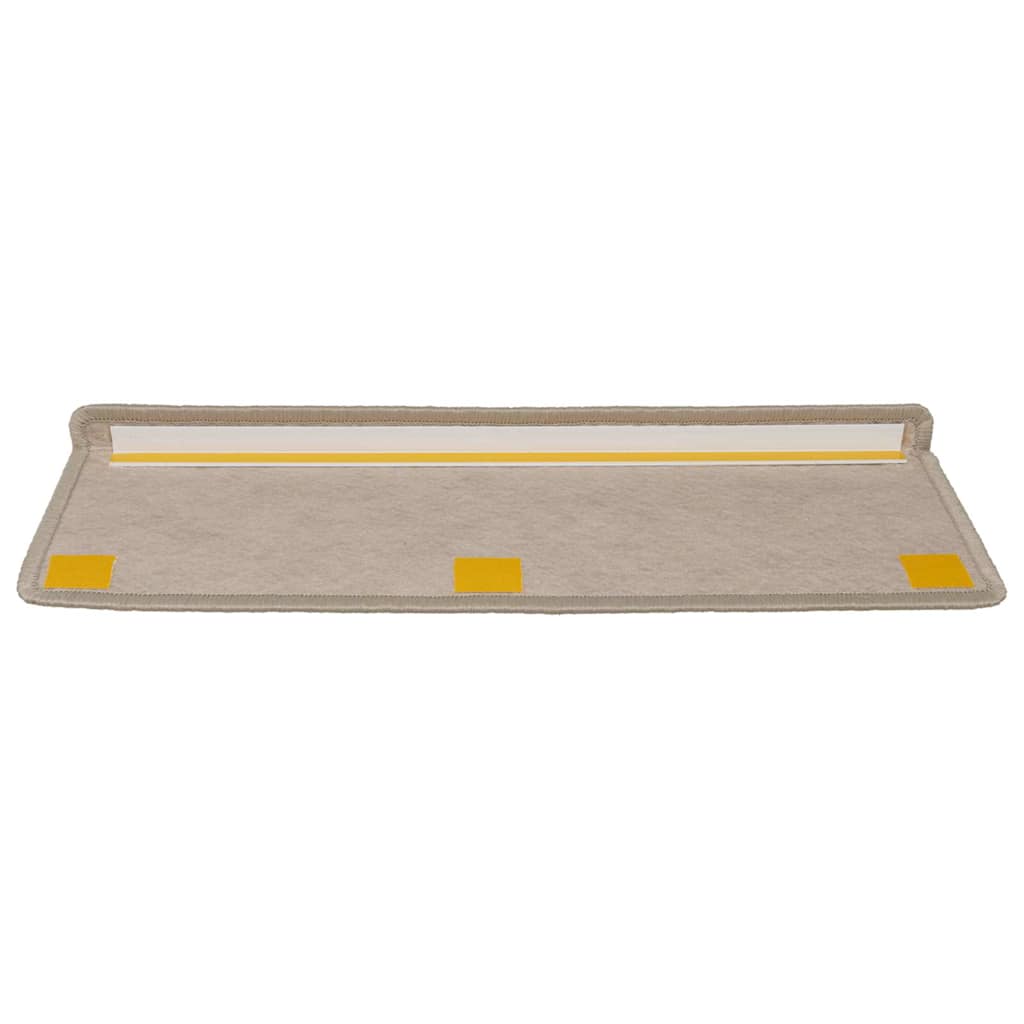 Self-adhesive stair mats, 30 pcs, dark beige, 65x21x4cm