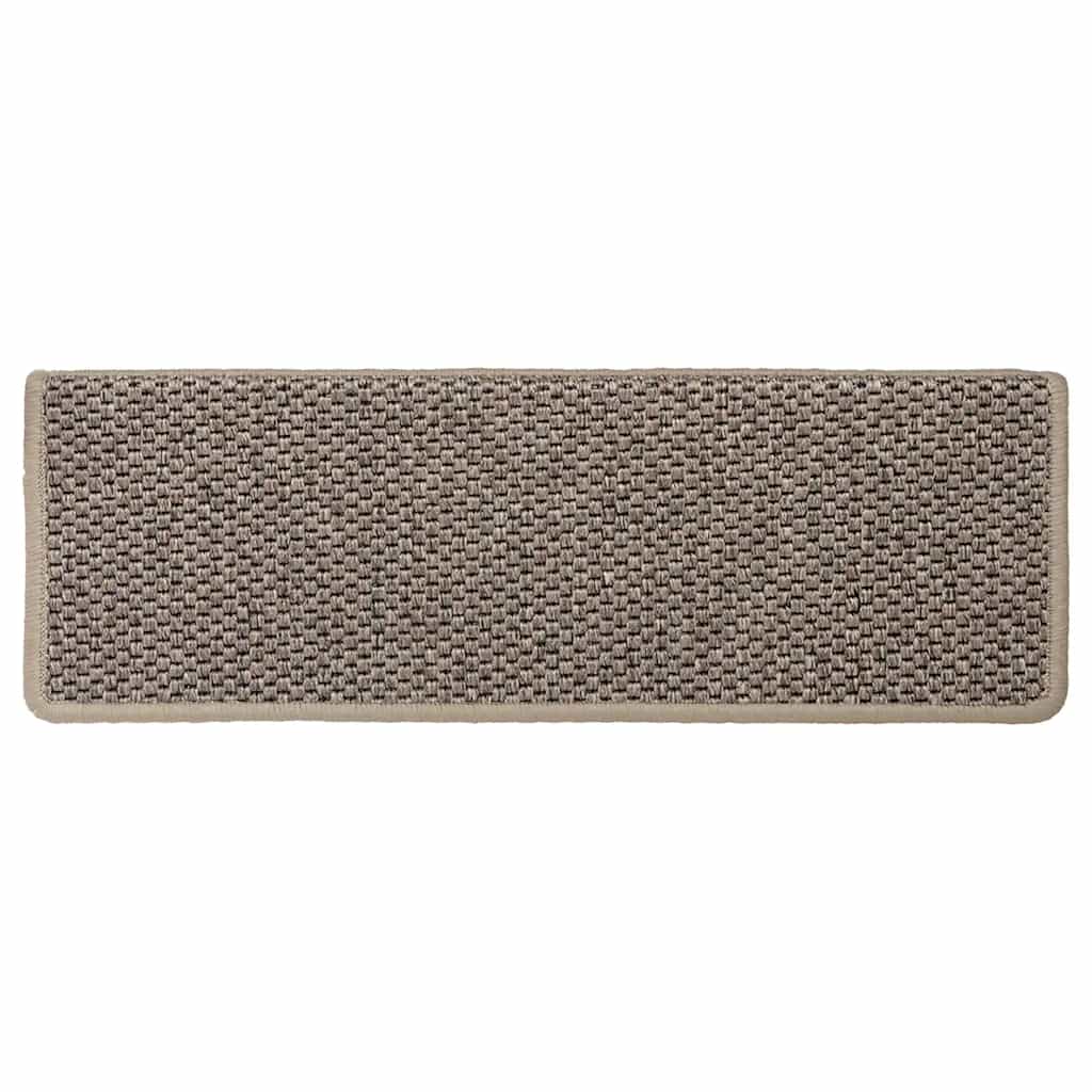 Self-adhesive stair mats, 30 pcs, dark beige, 65x21x4cm