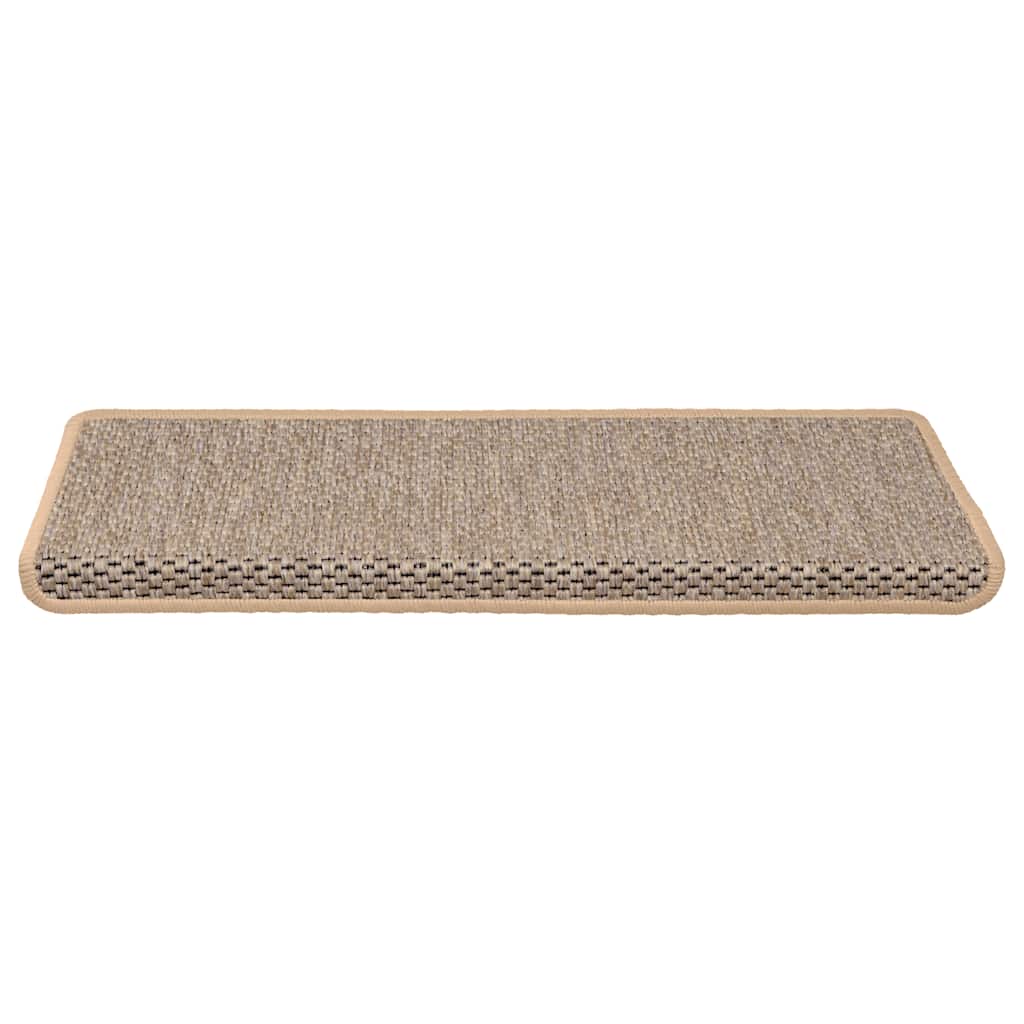 Self-adhesive stair mats, 30 pcs, light beige, 65x21x4cm