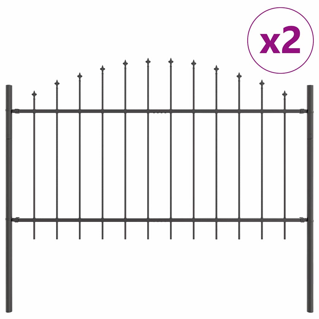 Garden fence Grey 340 x 100 cm