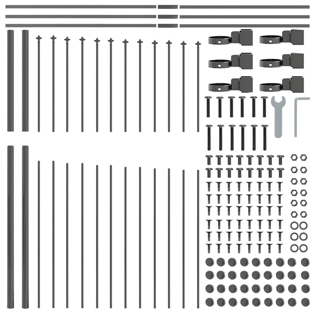 Garden fence Grey 680 x 175 cm