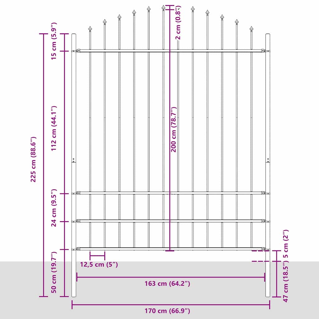 Sodo tvora Balta 340 x 200 cm
