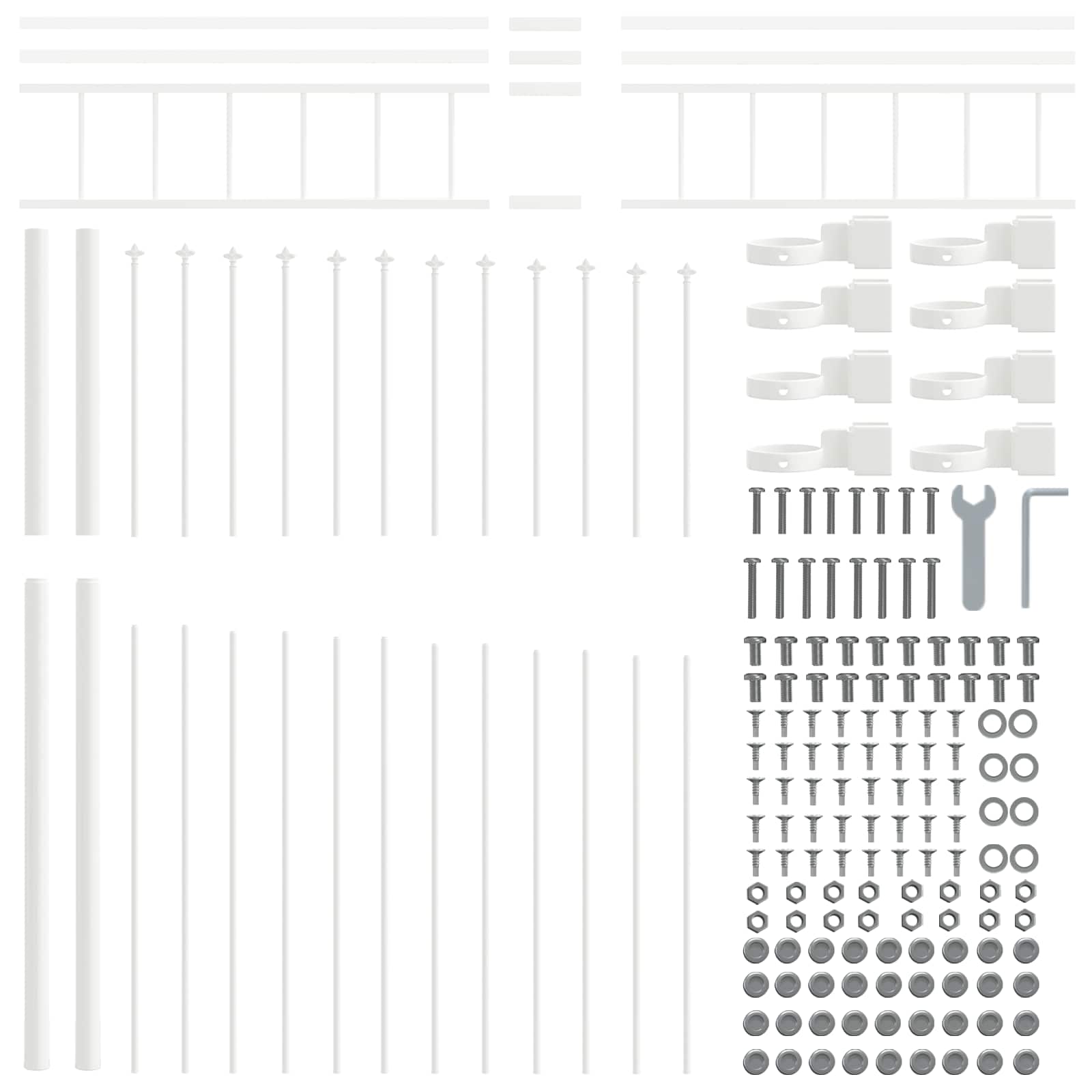 Garden fence White 1190 x 200 cm