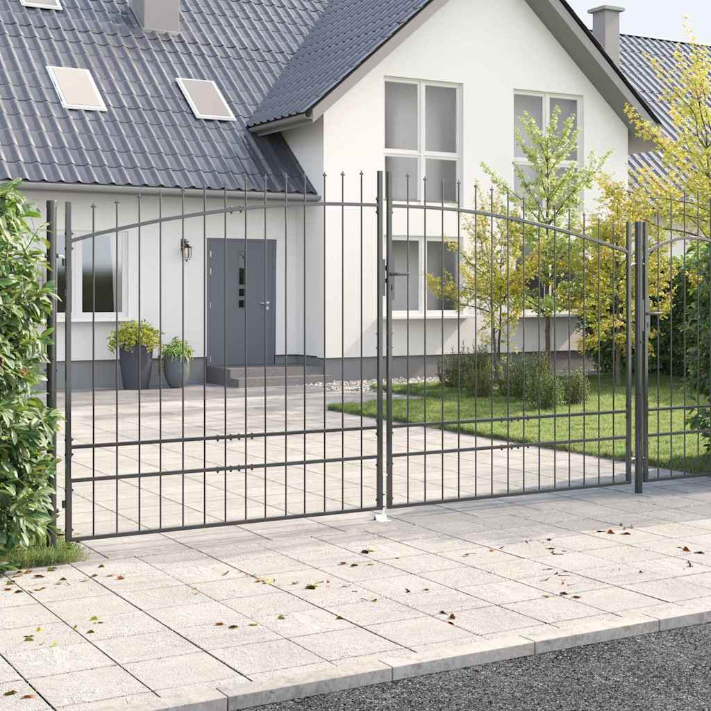 Dviejų durų vartai Woerden Pilka 400 x 249,5 cm Plienas
