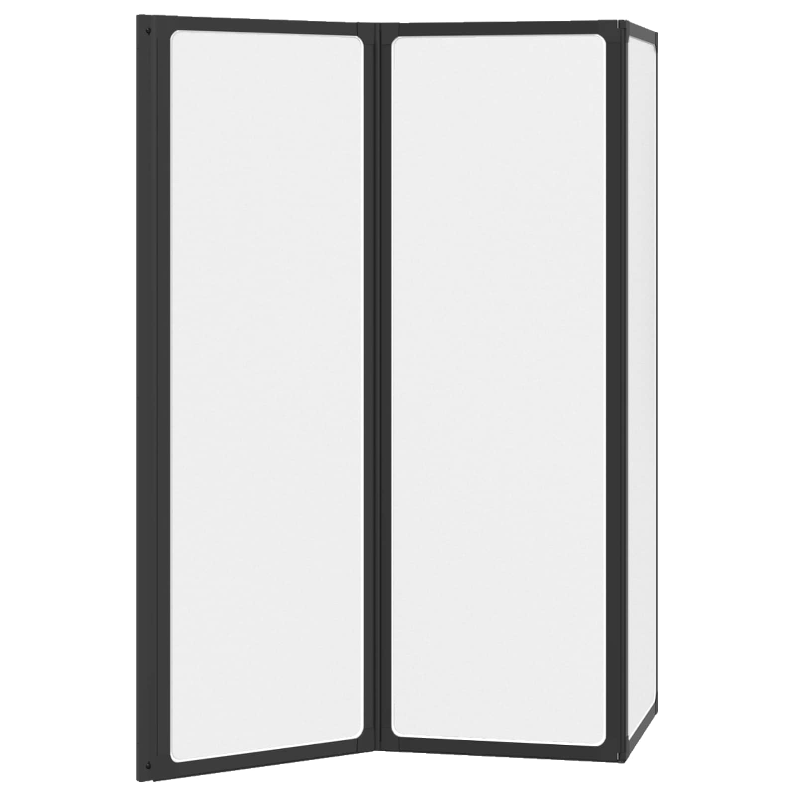 Dušo sienelė Juodas 120 x 2 x 117 cm Aliuminis ir PP