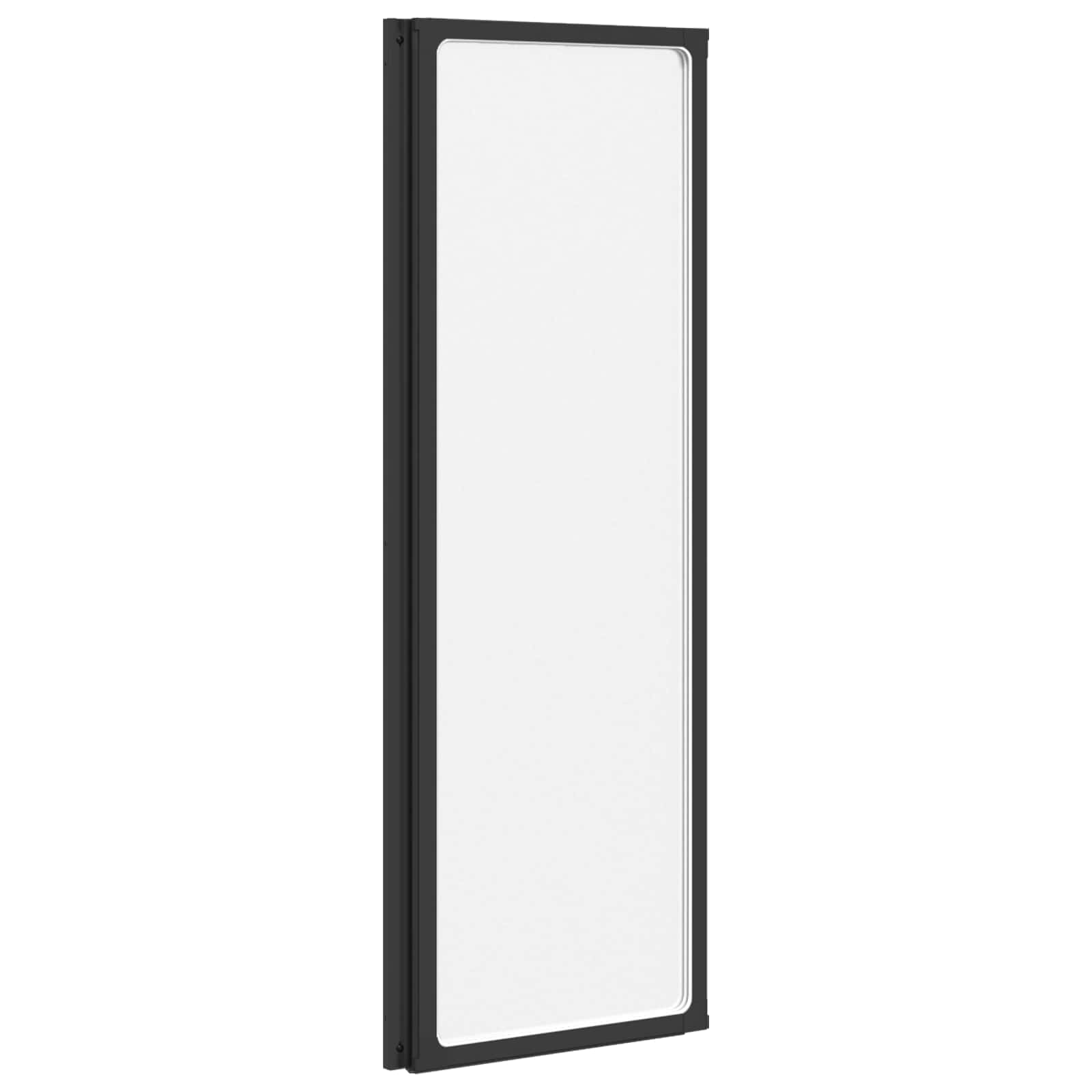 Dušo sienelė Juodas 120 x 2 x 117 cm Aliuminis ir PP