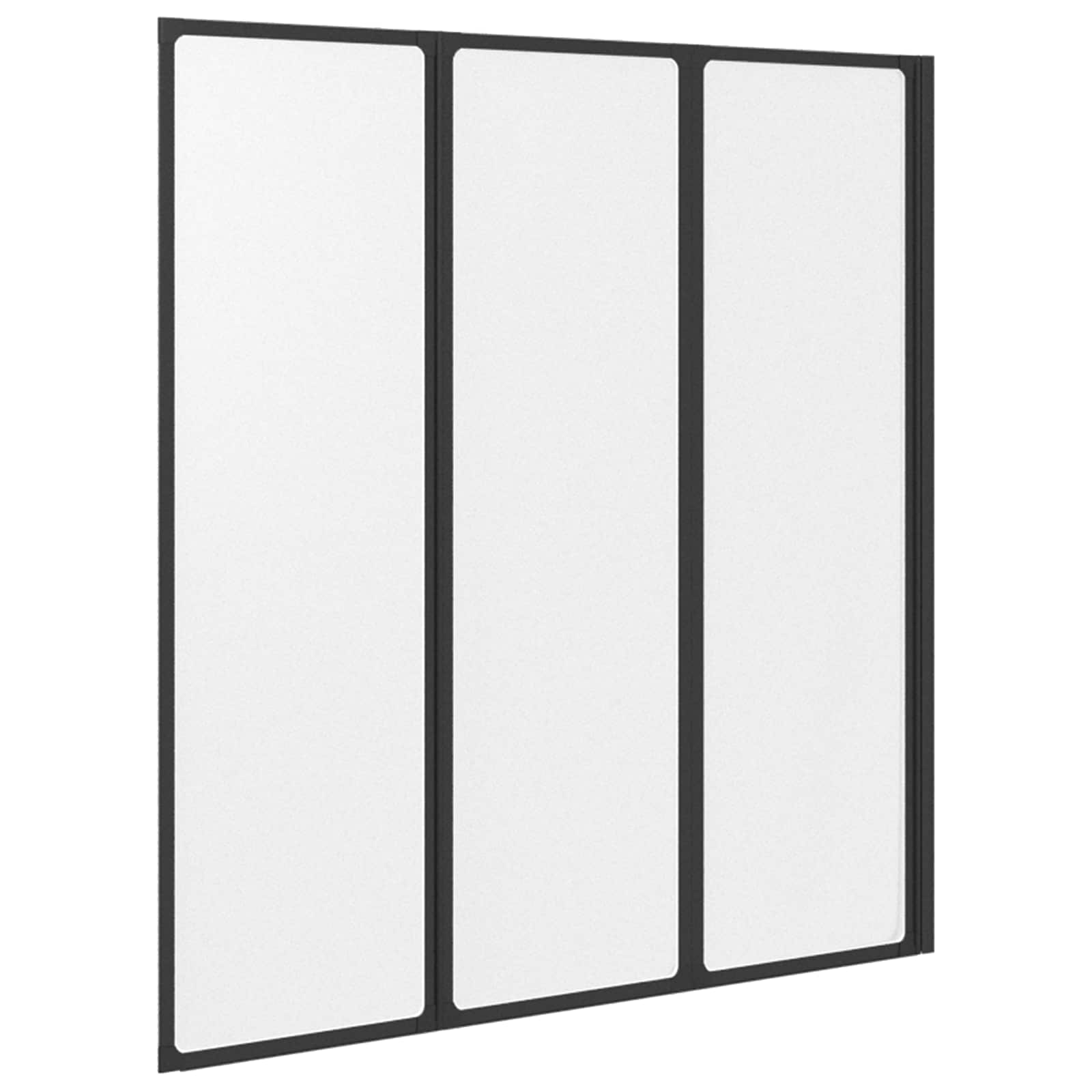 Dušo sienelė Juodas 132 x 2 x 140 cm Aliuminis ir PP