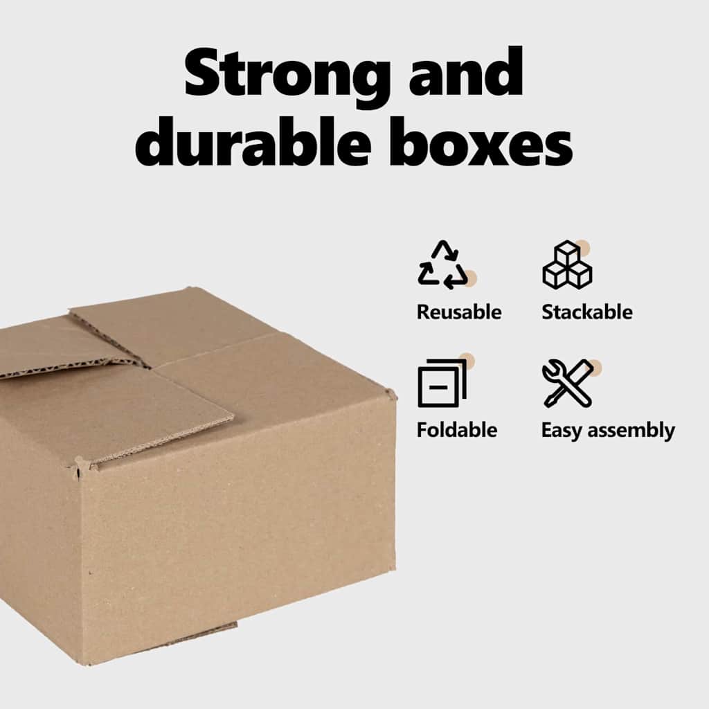 Sulankstoma dėžė 50 pcs Natūrali 15 x 15 x 8 cm Kartonas