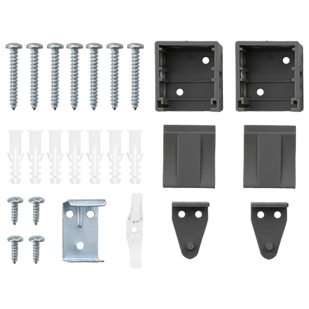 Langų žaliuzė su užuolaidomis Tamsiai pilka Aliuminis