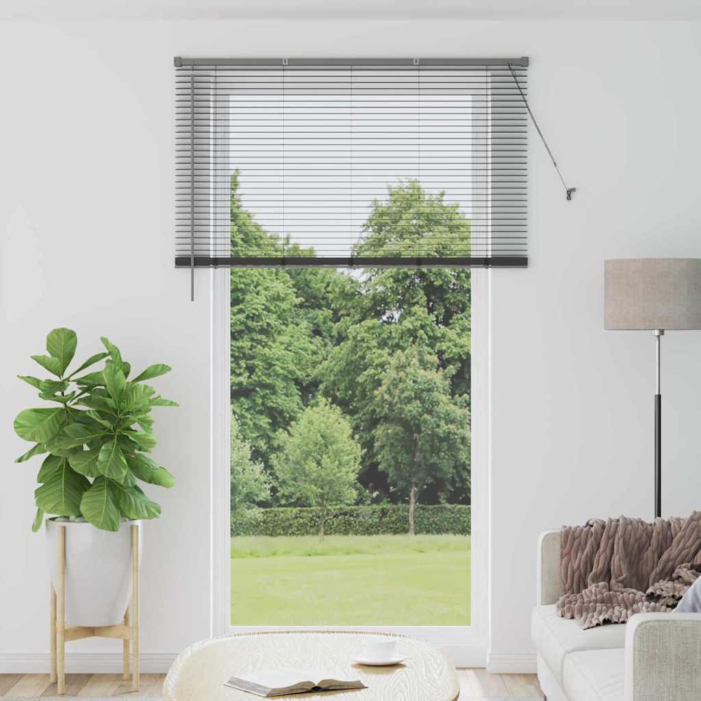Venēciešu žalūzijas Tumši pelēks 220 x 125 cm Alumīnijs