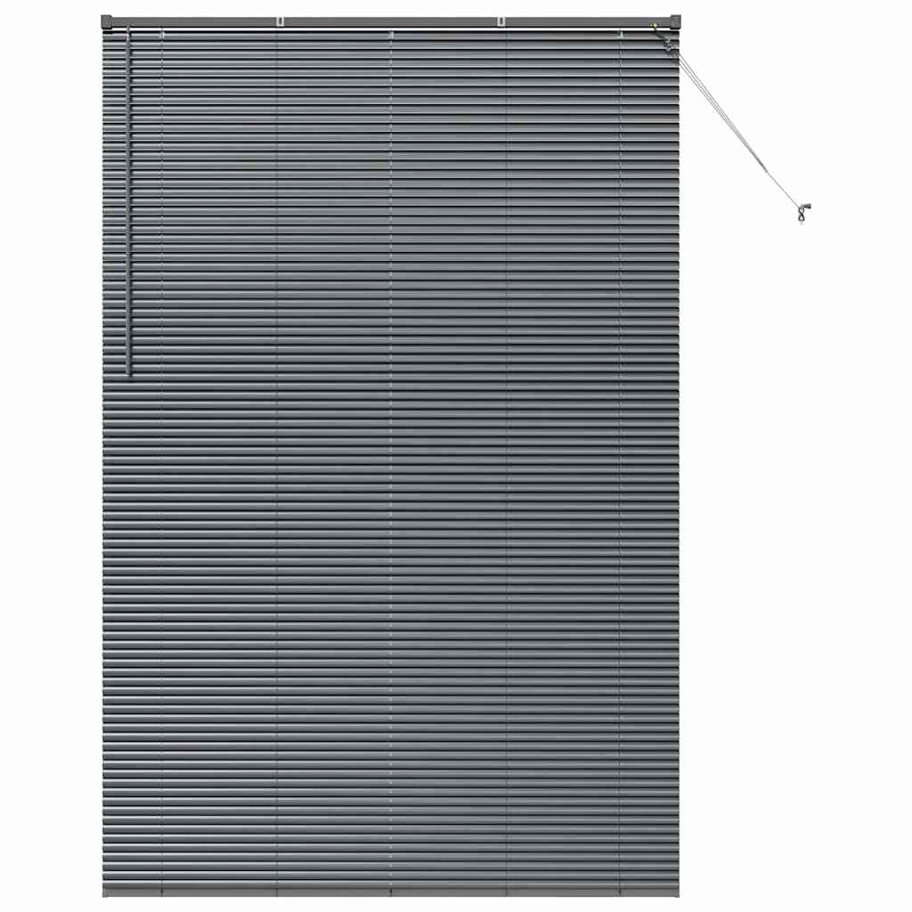 Venēcijas žalūzijas Tumši pelēkas 220 x 145 cm Alumīnijs