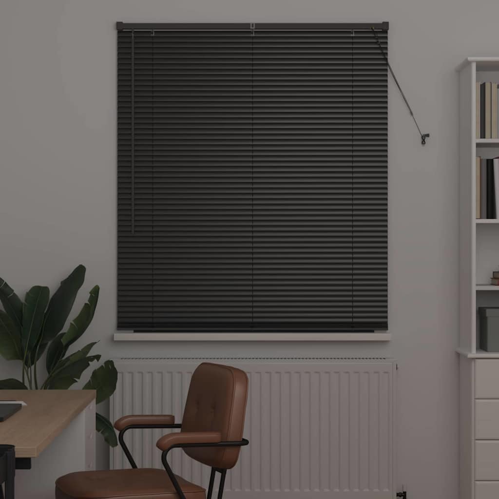 Venecijos žaliuzės Juoda 175 x 120 cm 25 mm Aliuminis