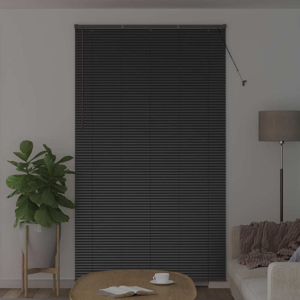 Venēcijas žalūzijas Melna 220 x 130 cm Alumīnijs